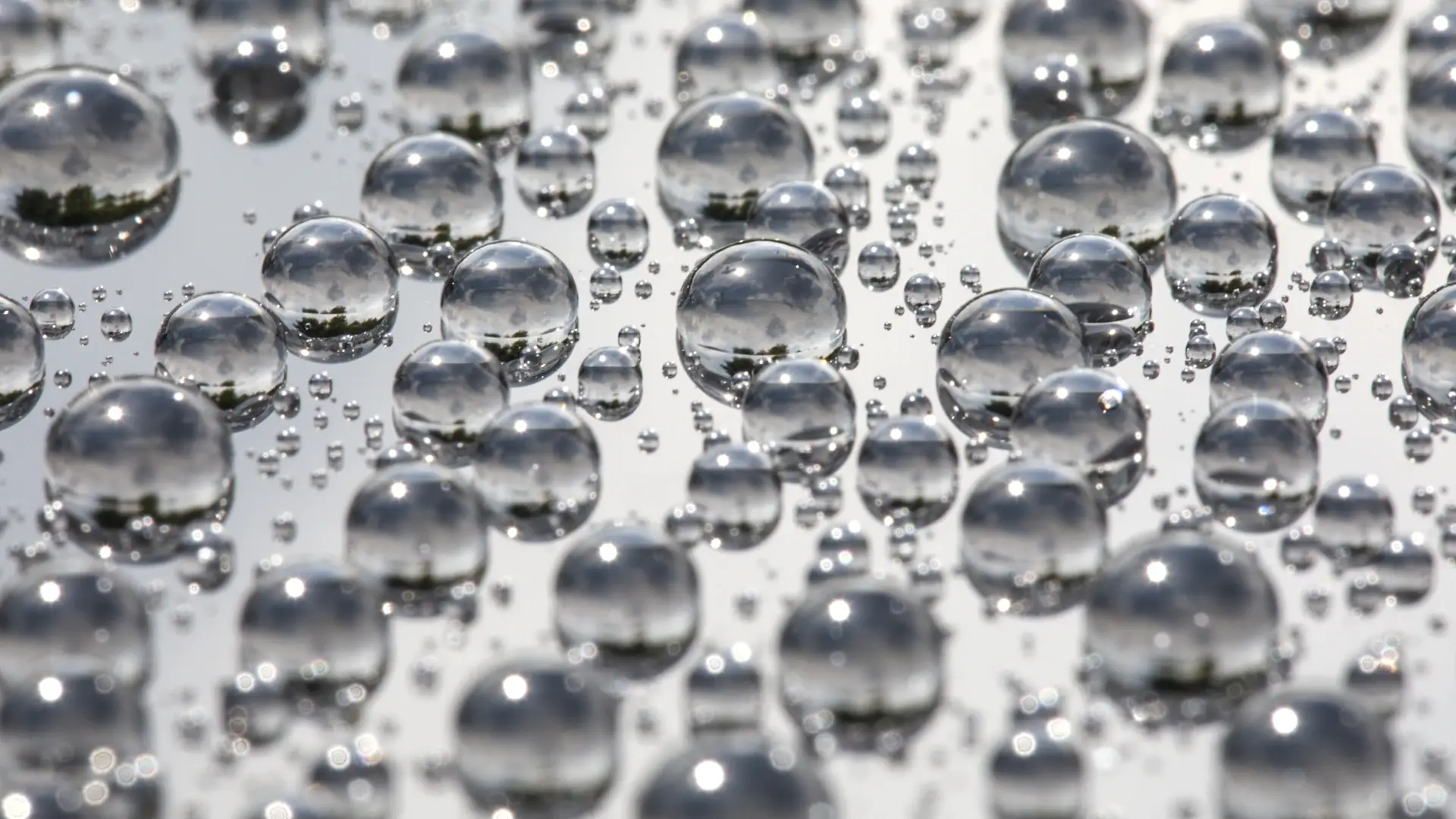 Ceramic coating water beading