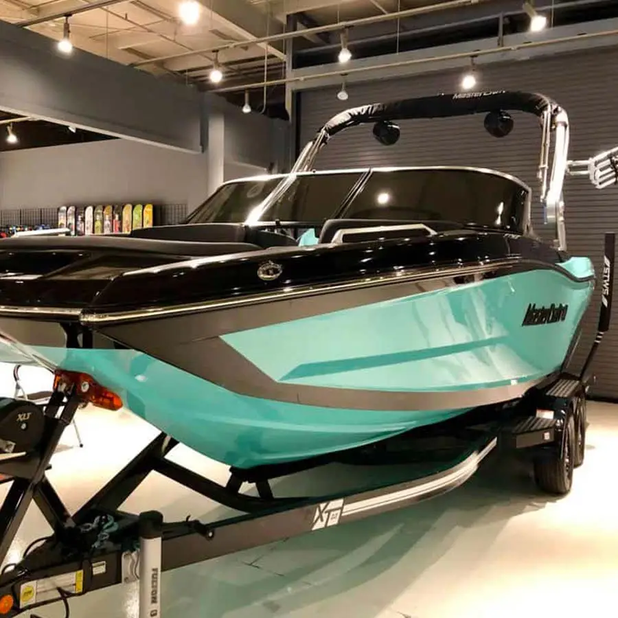 Boat exterior gel coat polish and ceramic coating, ST6 Detailers Colorado Springs