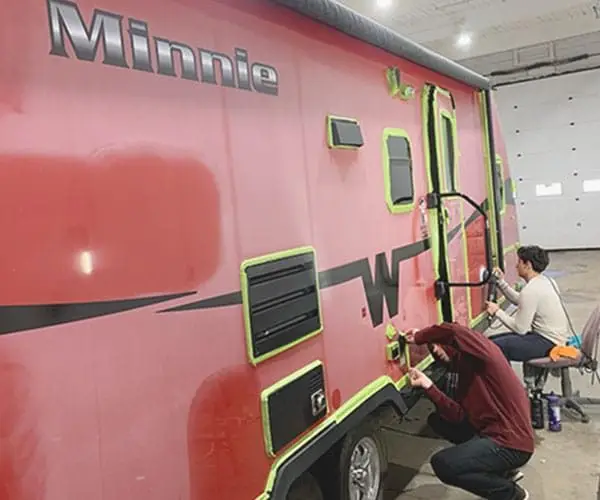 RV before exterior polish — Golden CO