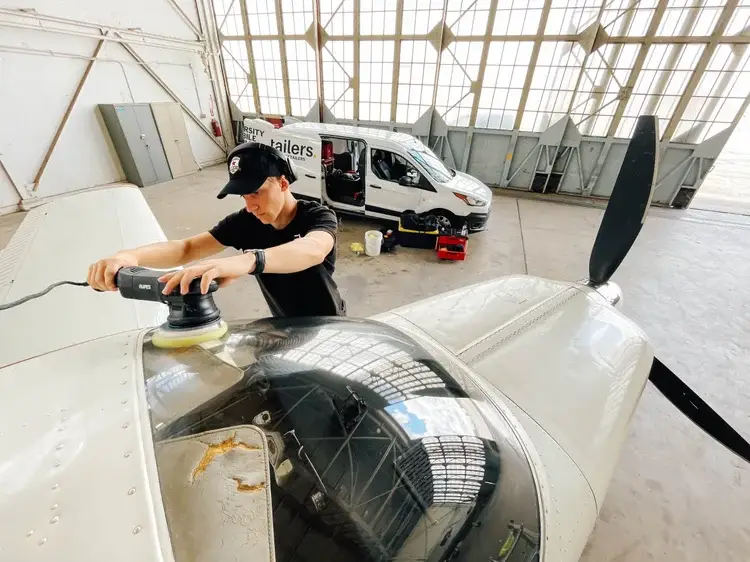 Aircraft brightwork metal polishing, Colorado Springs