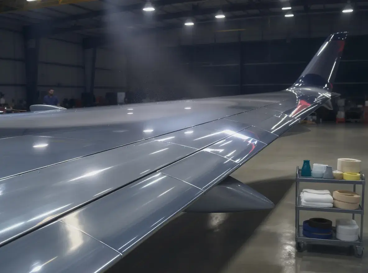 Aircraft brightwork metal polishing