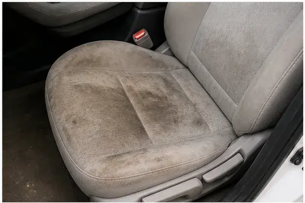 Seat stain before removal
