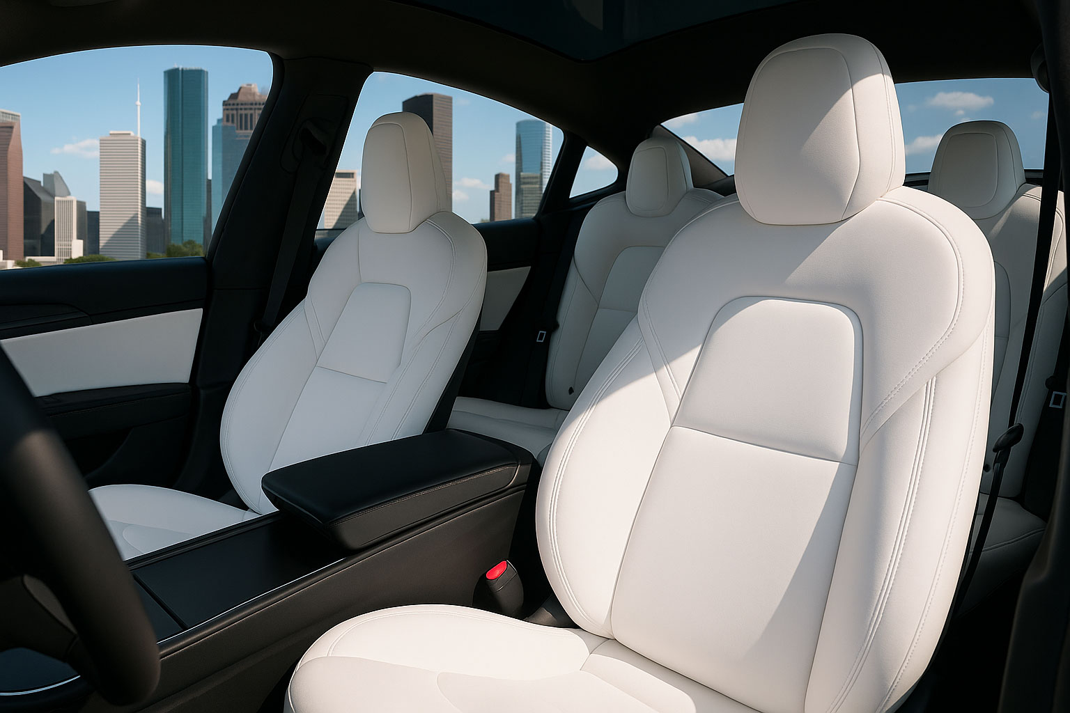 Interior car view through tinted window — ST6 Detailers