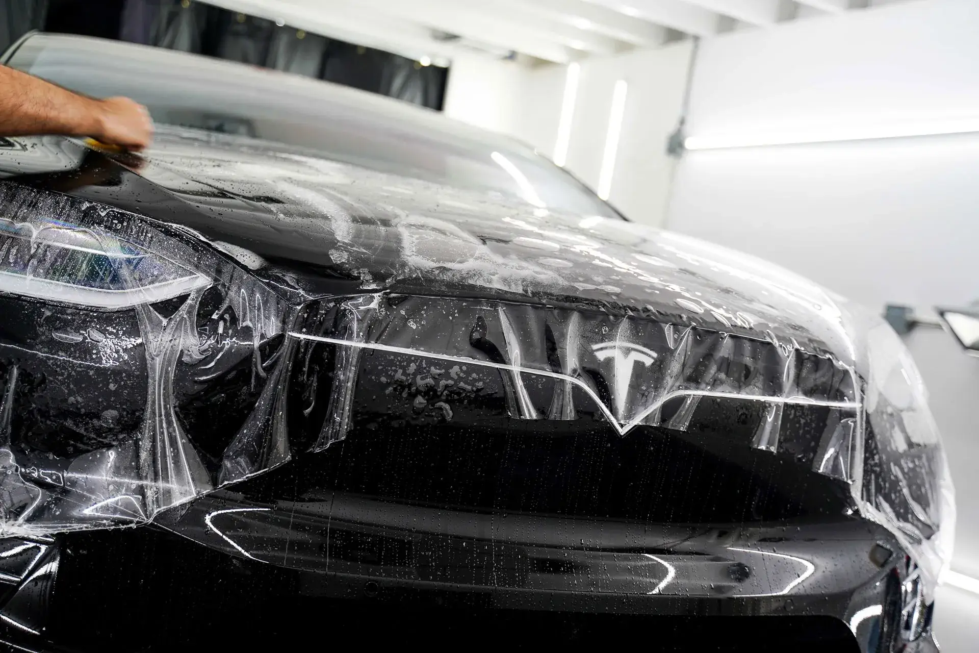 3M PPF hood installation on a Tesla, Colorado Springs