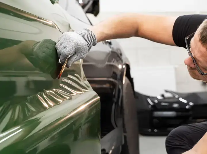 Vinyl wrap installation at ST6 Detailers in Colorado Springs
