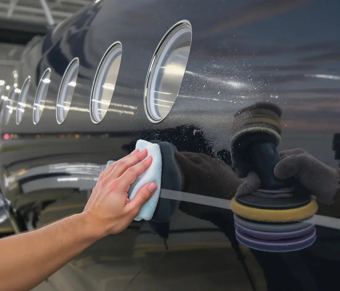 Aircraft wax and polish at Colorado Springs Airport