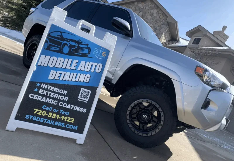 ST6 Headquarters mobile auto detailing unit in Colorado Springs, fully equipped with onboard power and water for professional ceramic coating and interior cleaning.